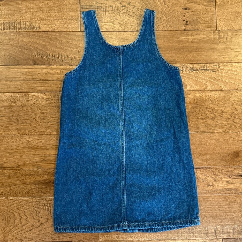 Little Co. By Lauren Conrad Denim Blue Jean Jumper Dress - Size 7 - Picture 11 of 16